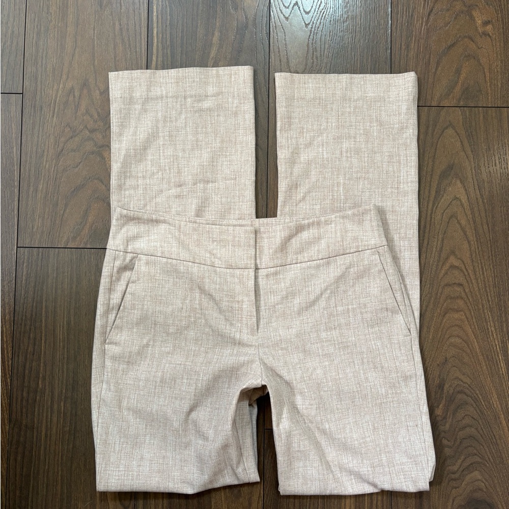Ann Taylor Light Beige Straight Leg Dress Pants